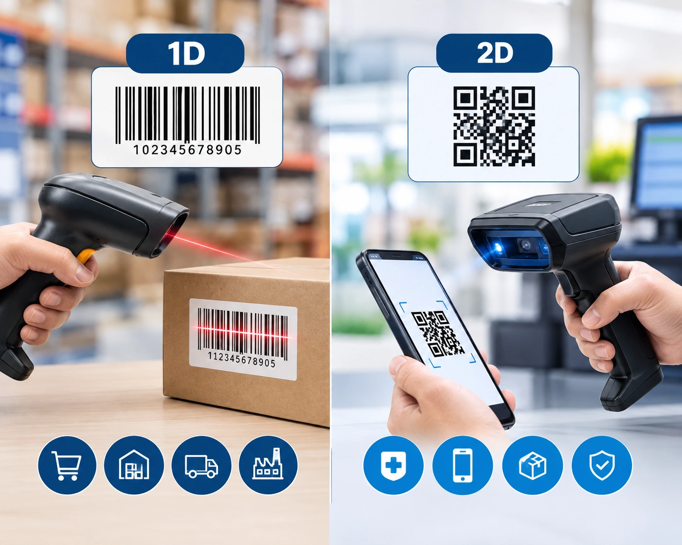 1D vs 2D Barcode Scanners